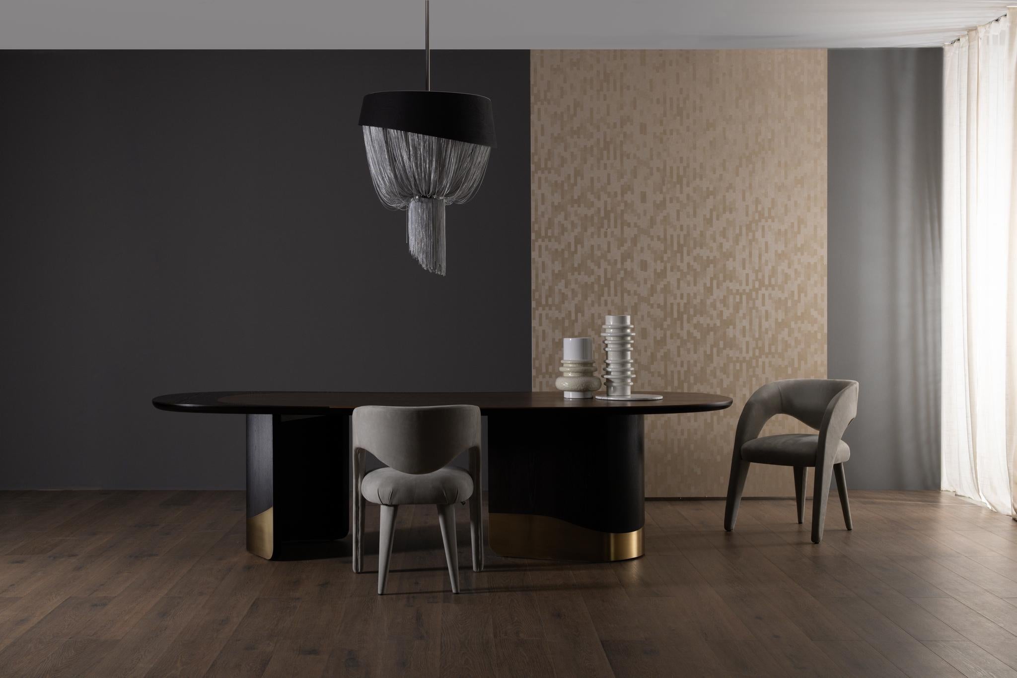 Sillas de comedor Laurence, piel nobuk, hechas a mano Portugal by Greenapple en venta 8