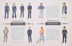 HMS Hermes, lithograph by Laurence Dunn