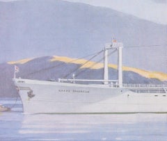 Naess Sovereign, lithograph by Laurence Dunn