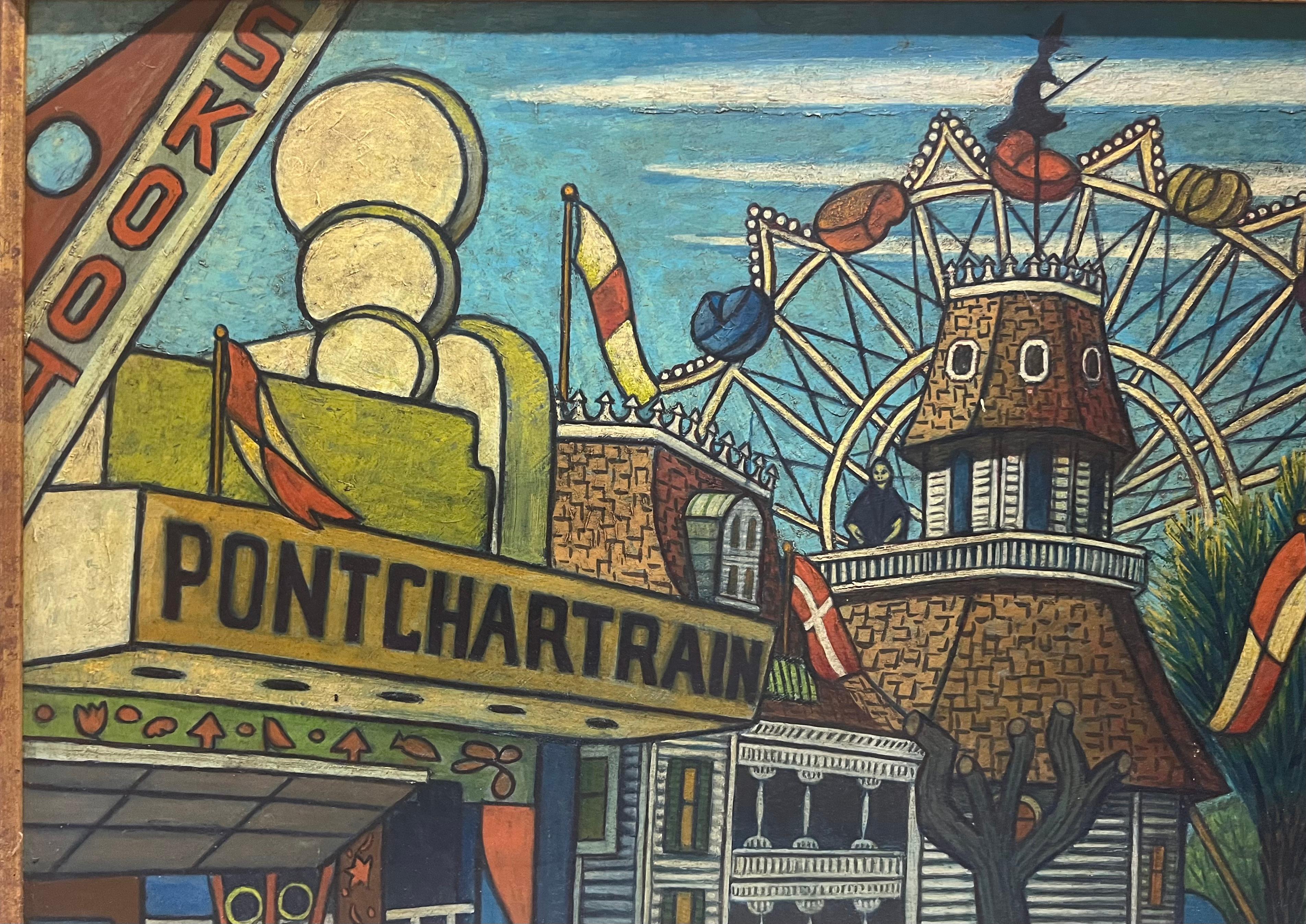 PONCHARTRAIN Louisiana New Orleans Beach AMUSEMENT PARK Ferris Wheel CARNIVAL For Sale 2