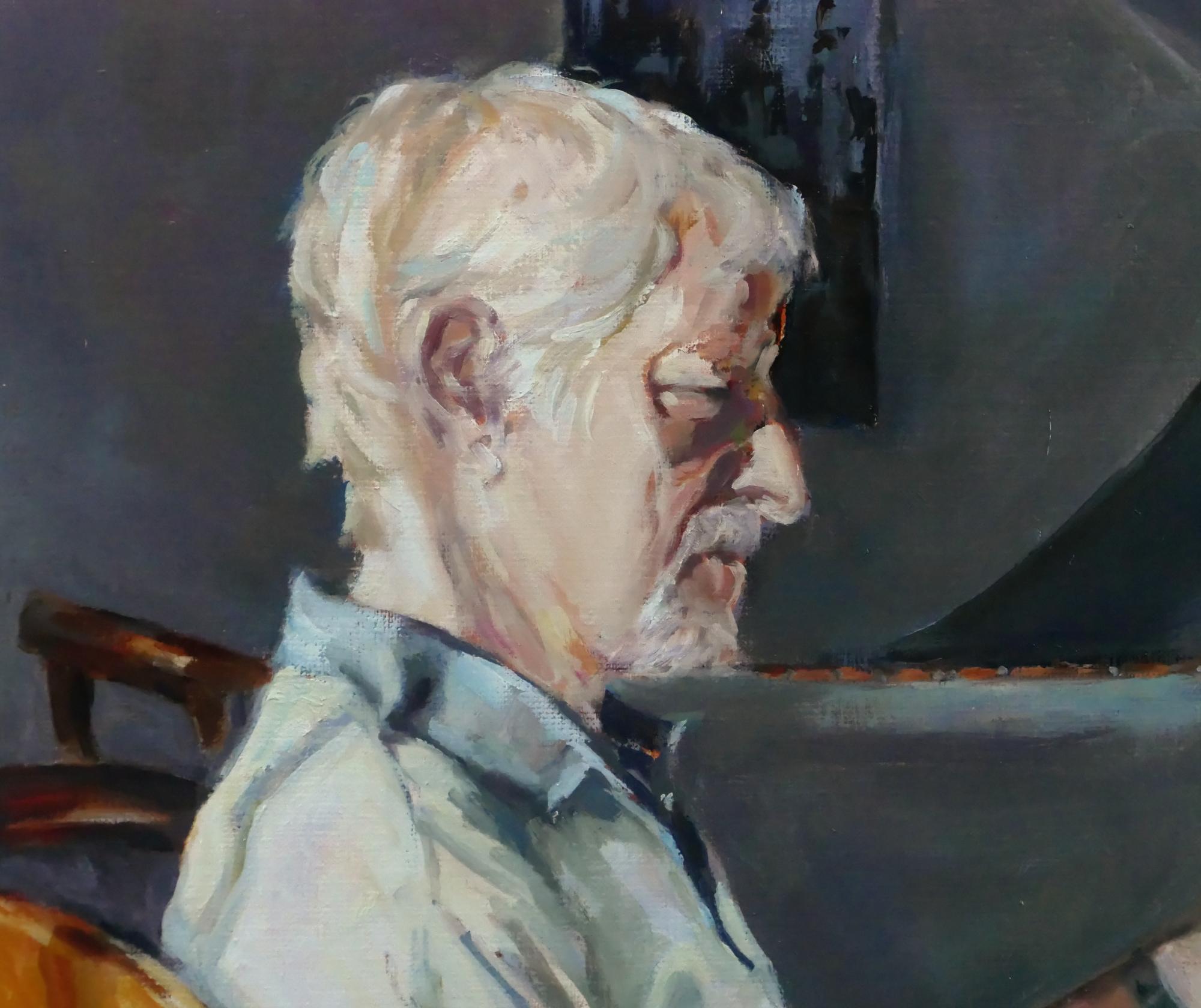 Im Salon (Zeitgenössisch), Painting, von Laurence Gasior