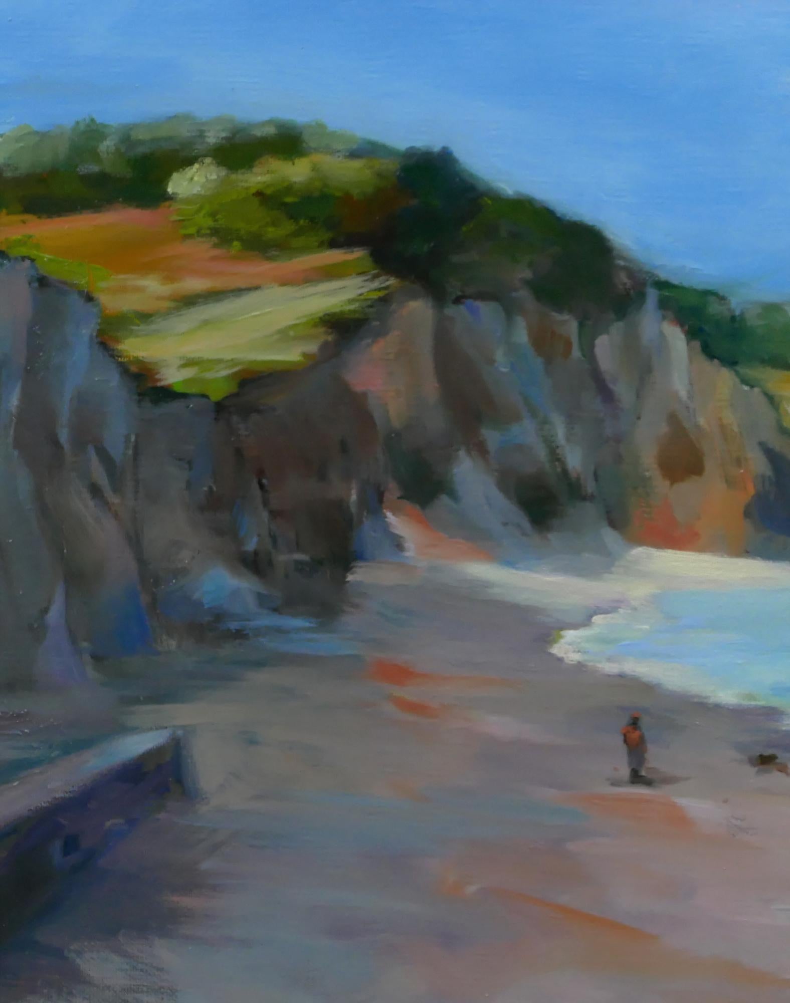 Falaises Quiberville sur mer (Zeitgenössisch), Painting, von Laurence Gasior