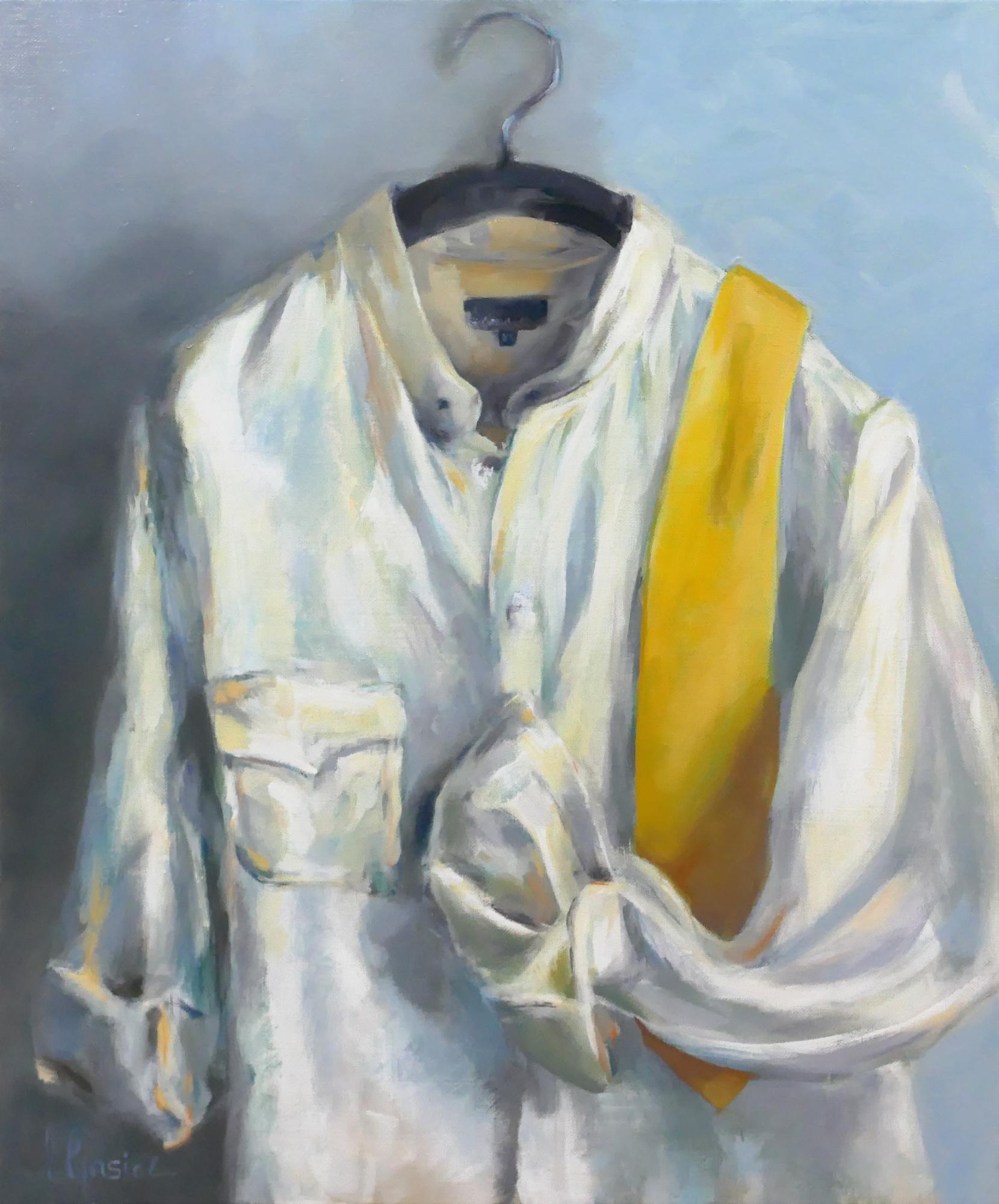 Laurence Gasior Figurative Painting - La cravate jaune
