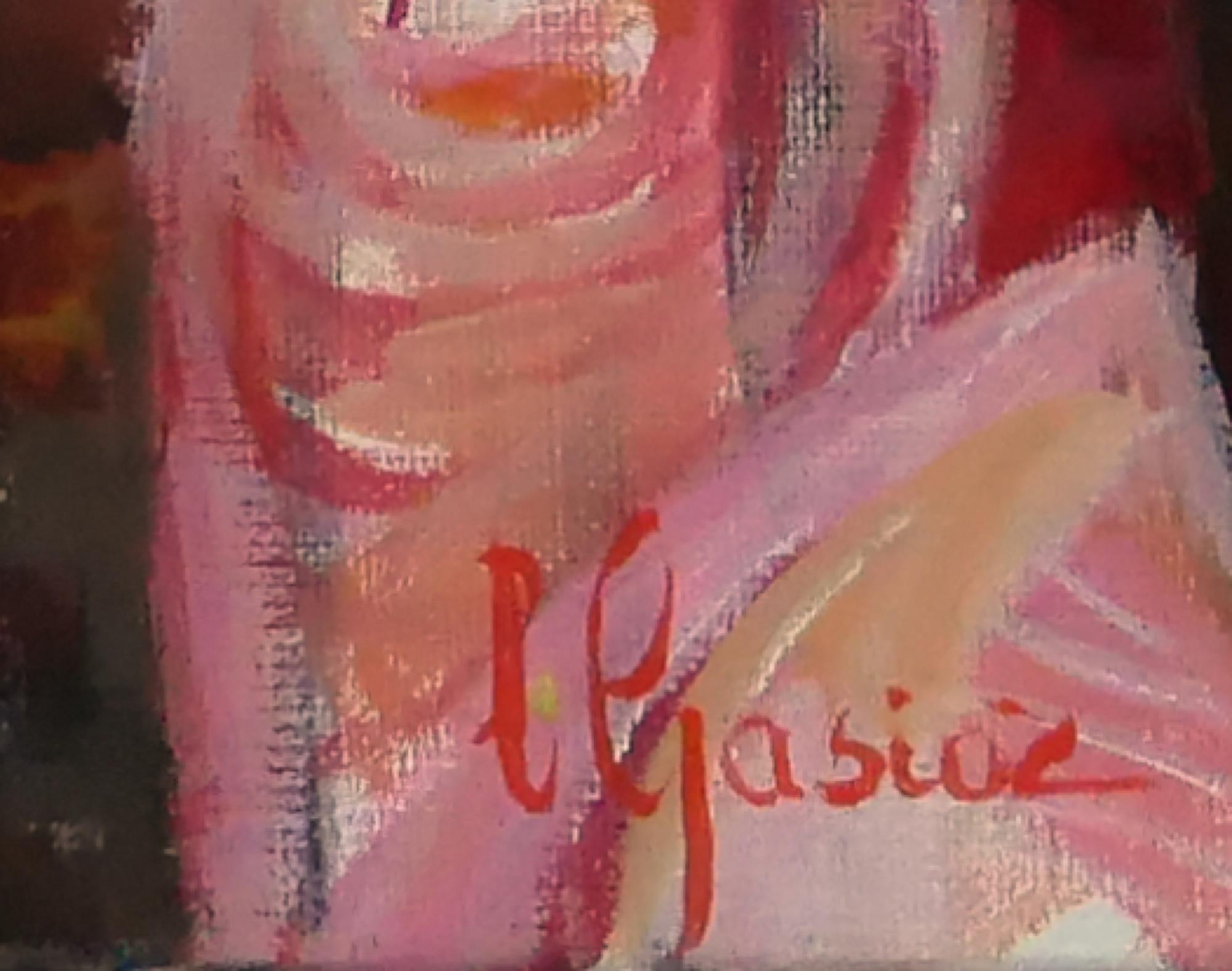 La sénégalaise - Contemporary Painting by Laurence Gasior