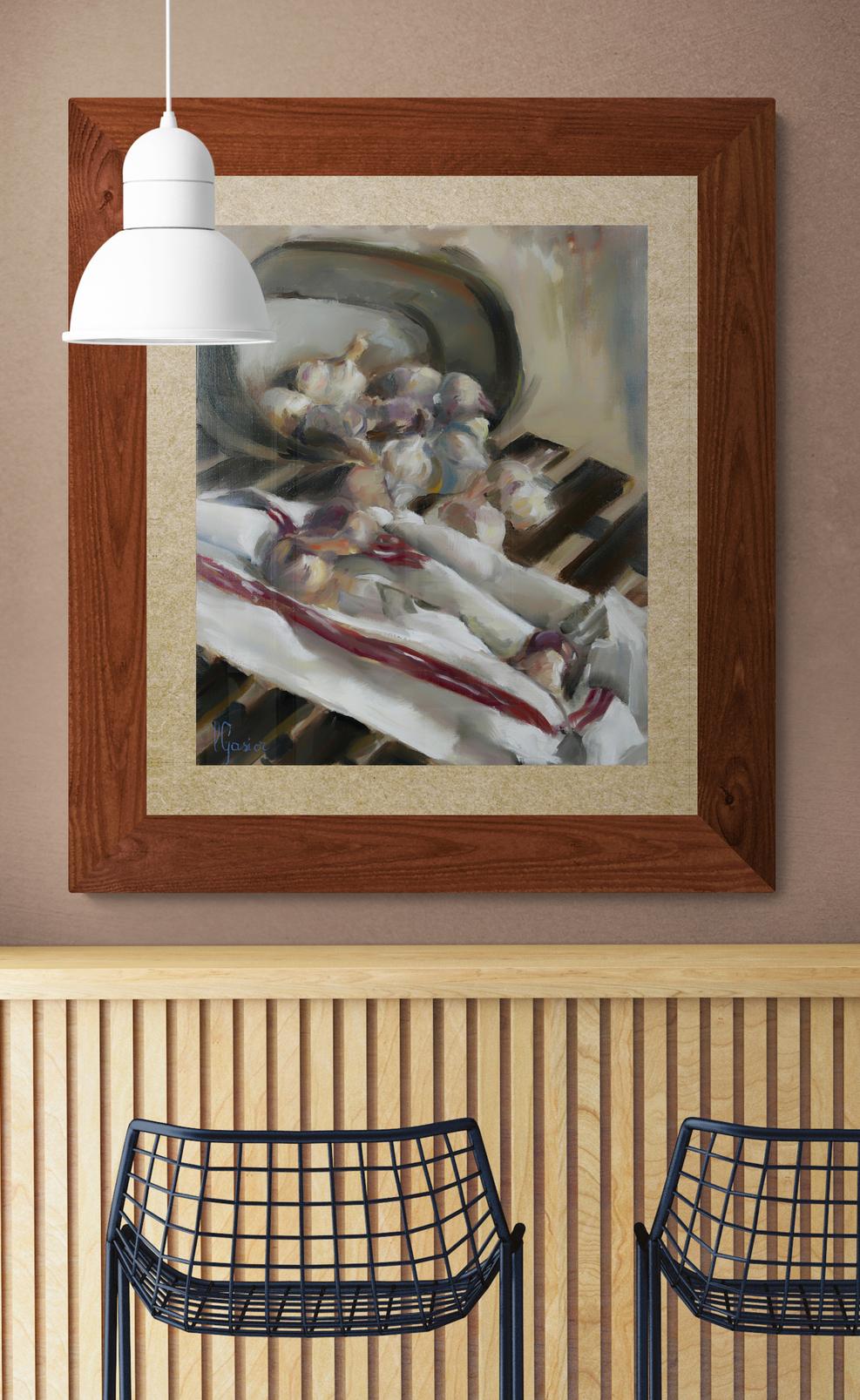 Le bac en zinco - Painting di Laurence Gasior