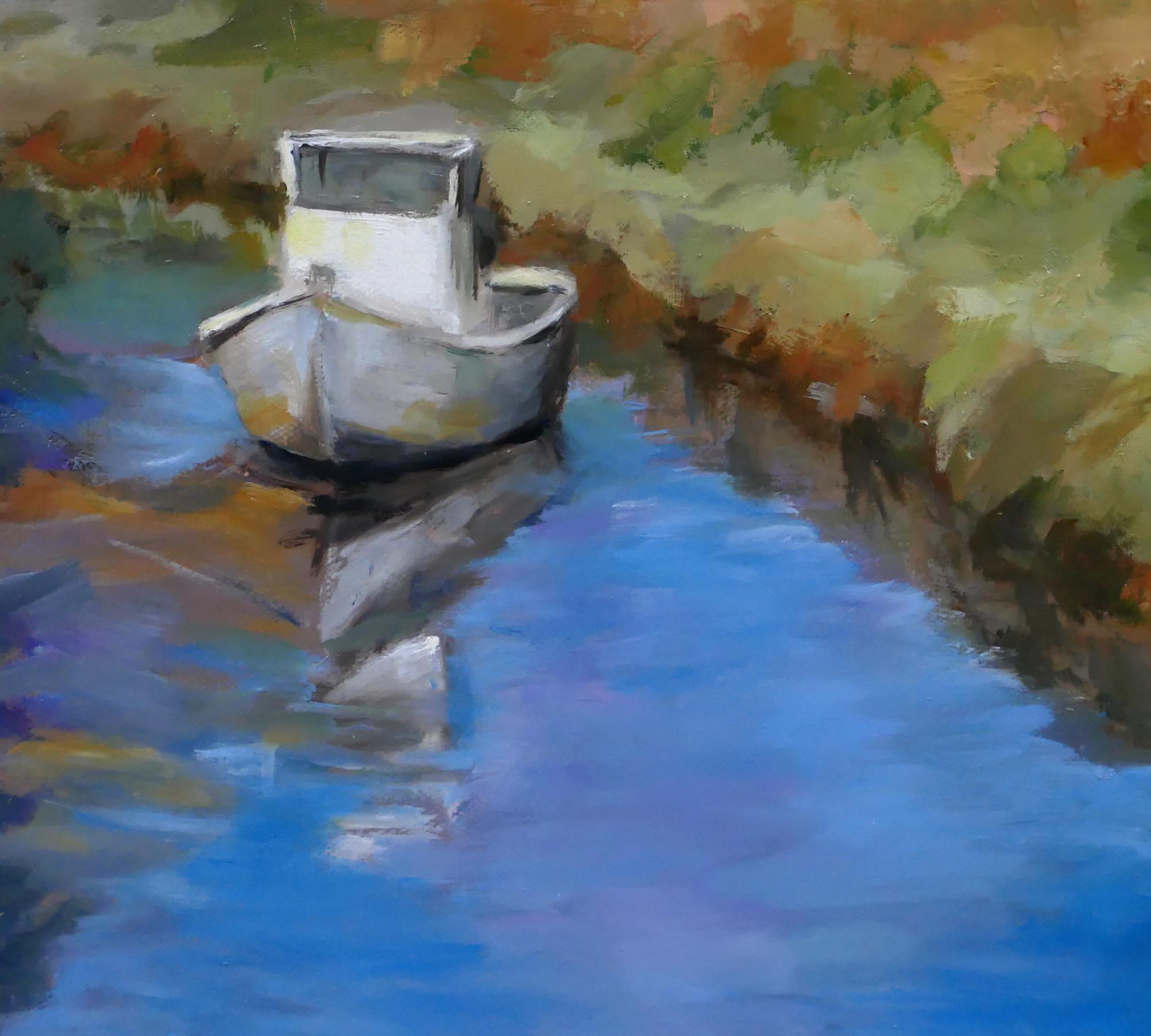 Parc Ostréicole Île d'Oléron - Painting by Laurence Gasior