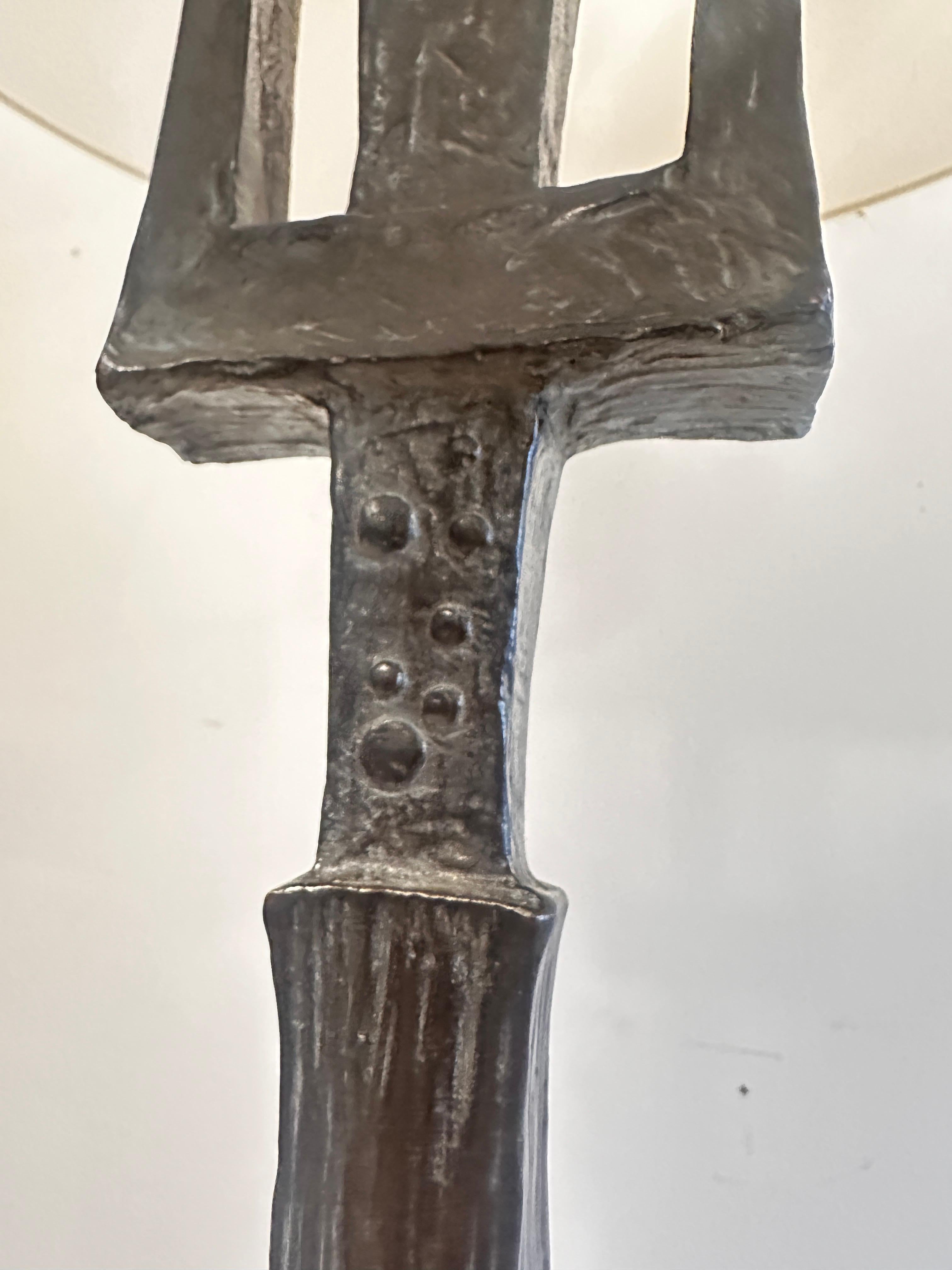 Laurence Montano Patinated Bronze Floor Lamp 2