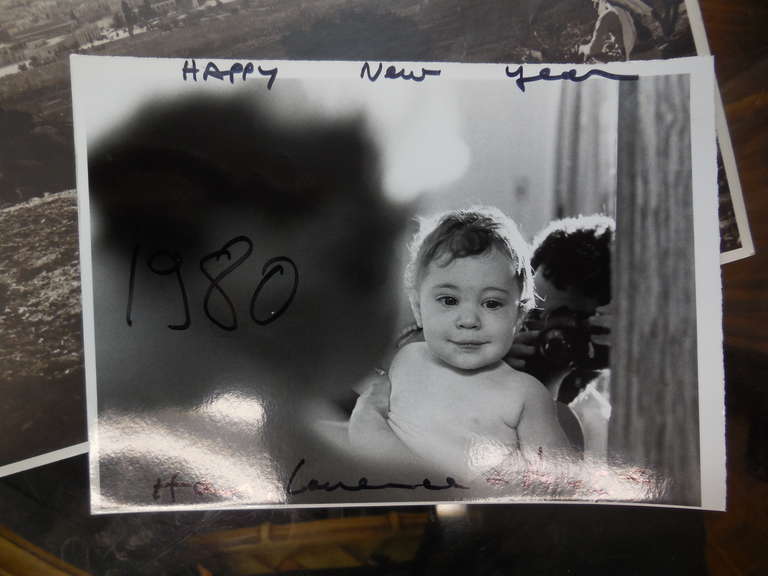 Happy New Year, 1980 Vintage Signed Silver Gelatin Emulsion Print Photograph For Sale 1