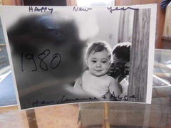 Happy New Year, 1980 Vintage Signed Silver Gelatin Emulsion Print Photograph