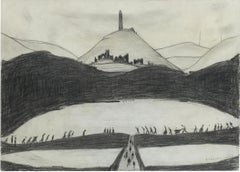 Lake And Monument von Laurence Stephen Lowry