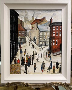 OLD MASTER Signed L S Lowry " The Five Ways  " Oil Painting 20th Century GGF