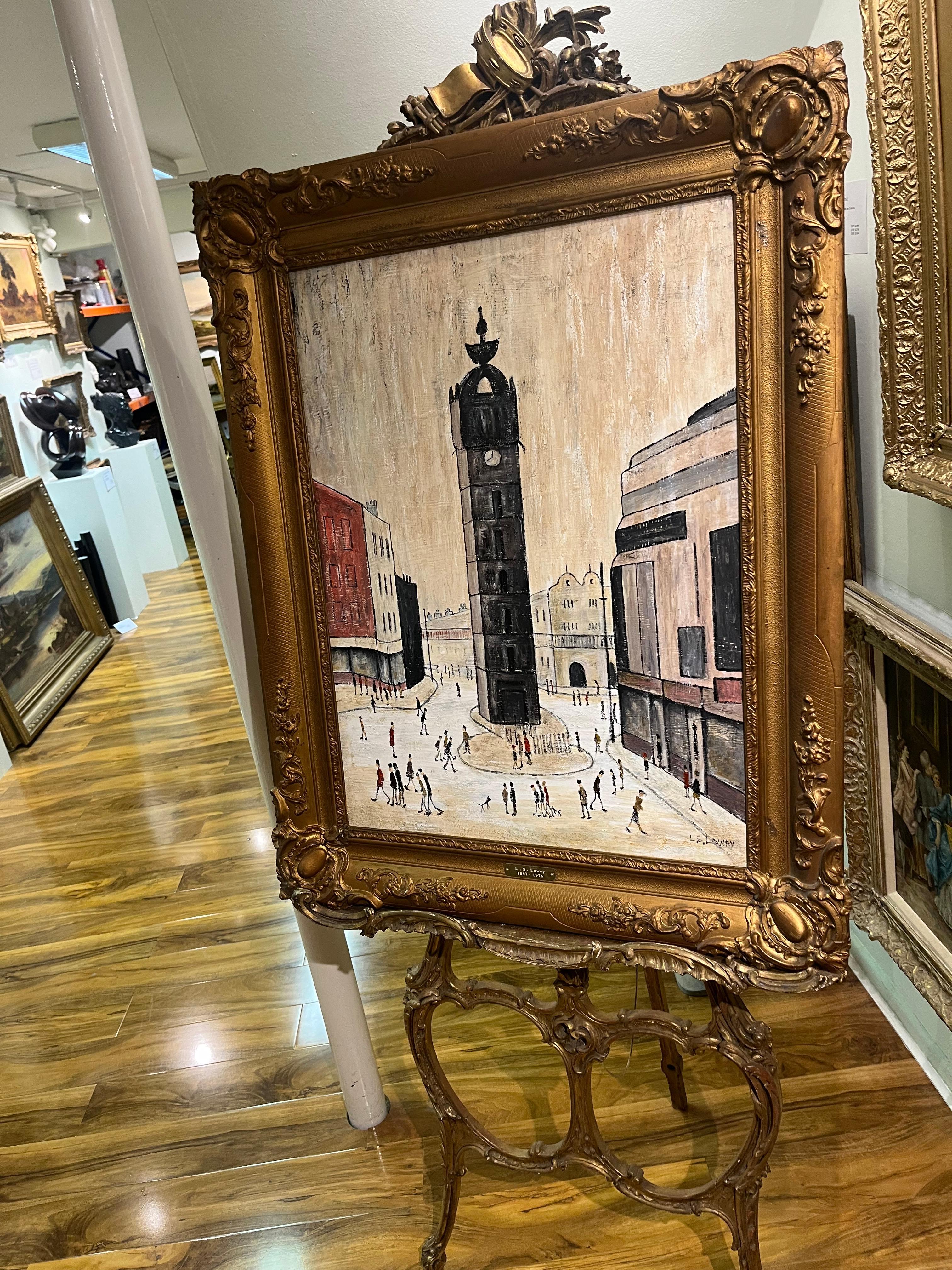 OLD MASTER Signed L S Lowry The Tower Oil Painting 20th Century GGF 