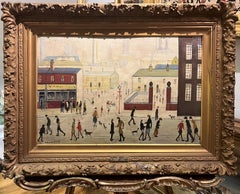 OLD MASTER Signed L S Lowry " The Town Factory  " Oil Painting 20th Century GGF