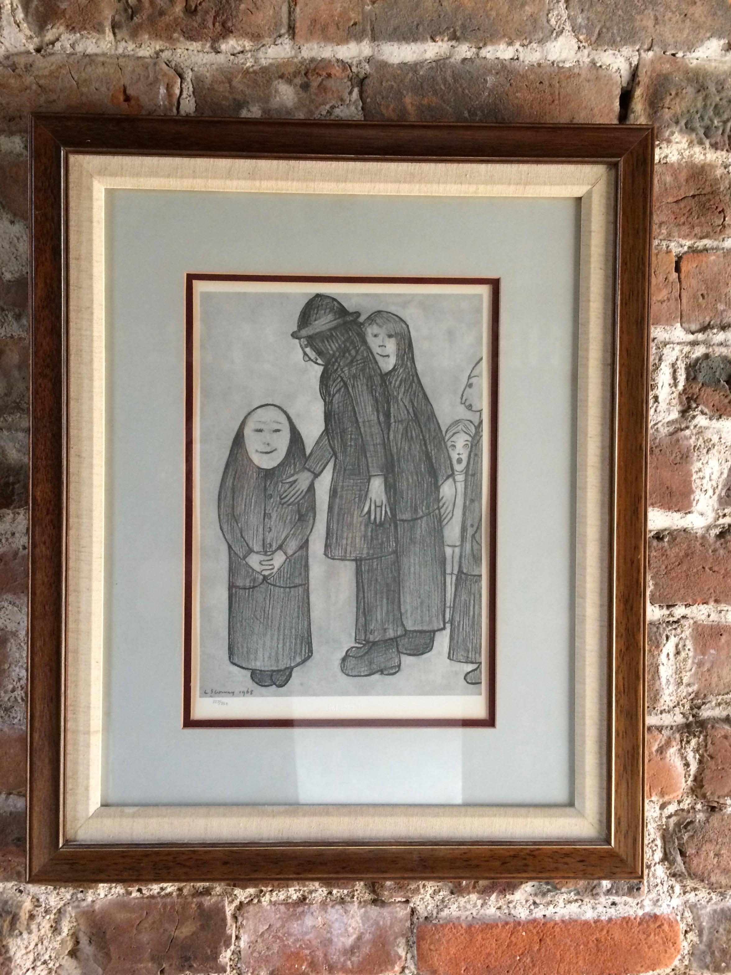 Laurence Stephen Lowry (British 1887-1976) Family Discussion, Limited edition 327/850 blind stamped and signed within plate, monochrome etching, Framed with letters of provenance.

 

Dimensions:

34cm x 23.5cm


Delivery: 

Free delivery