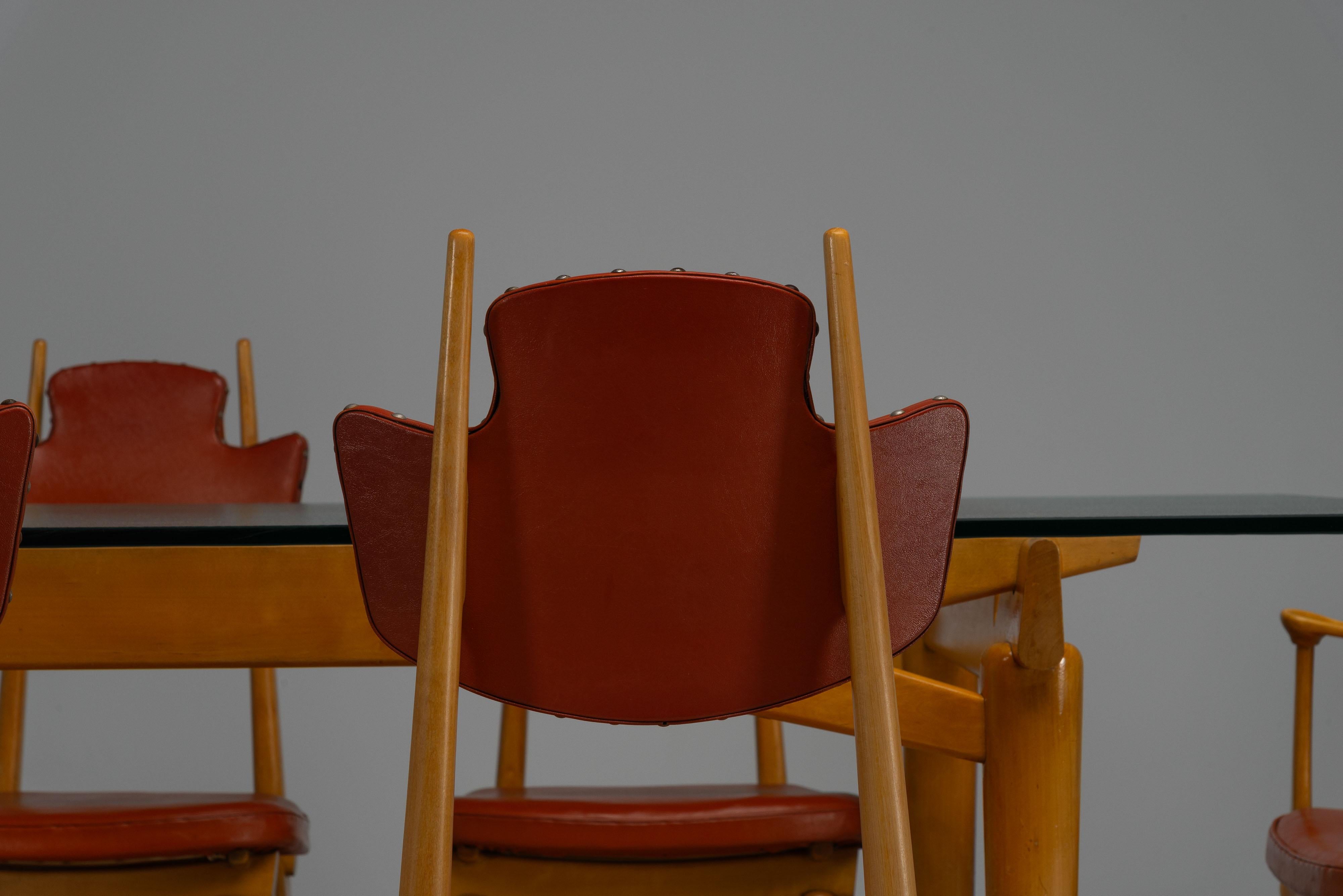 Milieu du XXe siècle Ensemble de salle à manger Laurens Bisscheroux Pays-Bas 1956 en vente