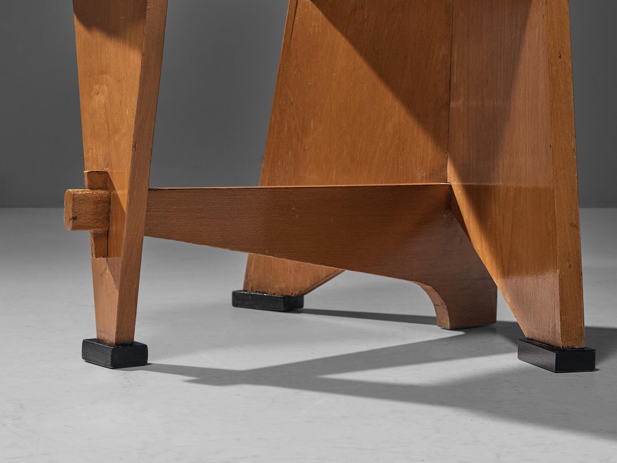 Laurens Groen Art Deco Chairs in Birch and Beige Velvet Upholstery 7