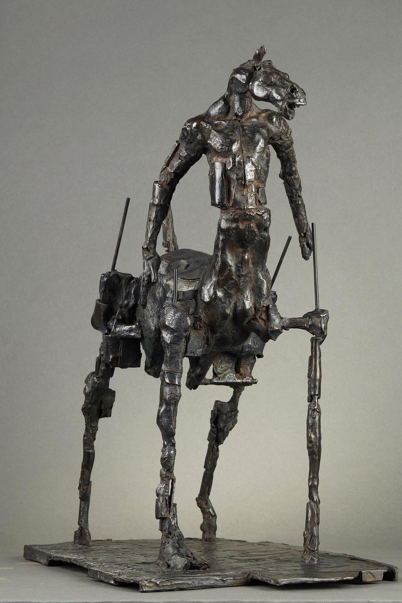 Centaure - Or Figurative Sculpture par Laurent Belloni