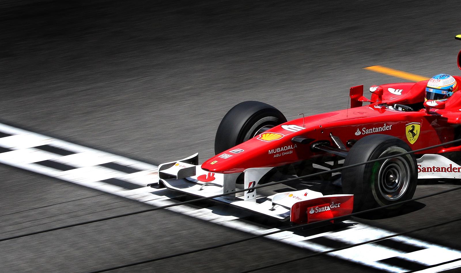 Formula 1 Ferrari - Fernando Alonso, Signed limited edition still life, Race - Black Color Photograph by Laurent Campus