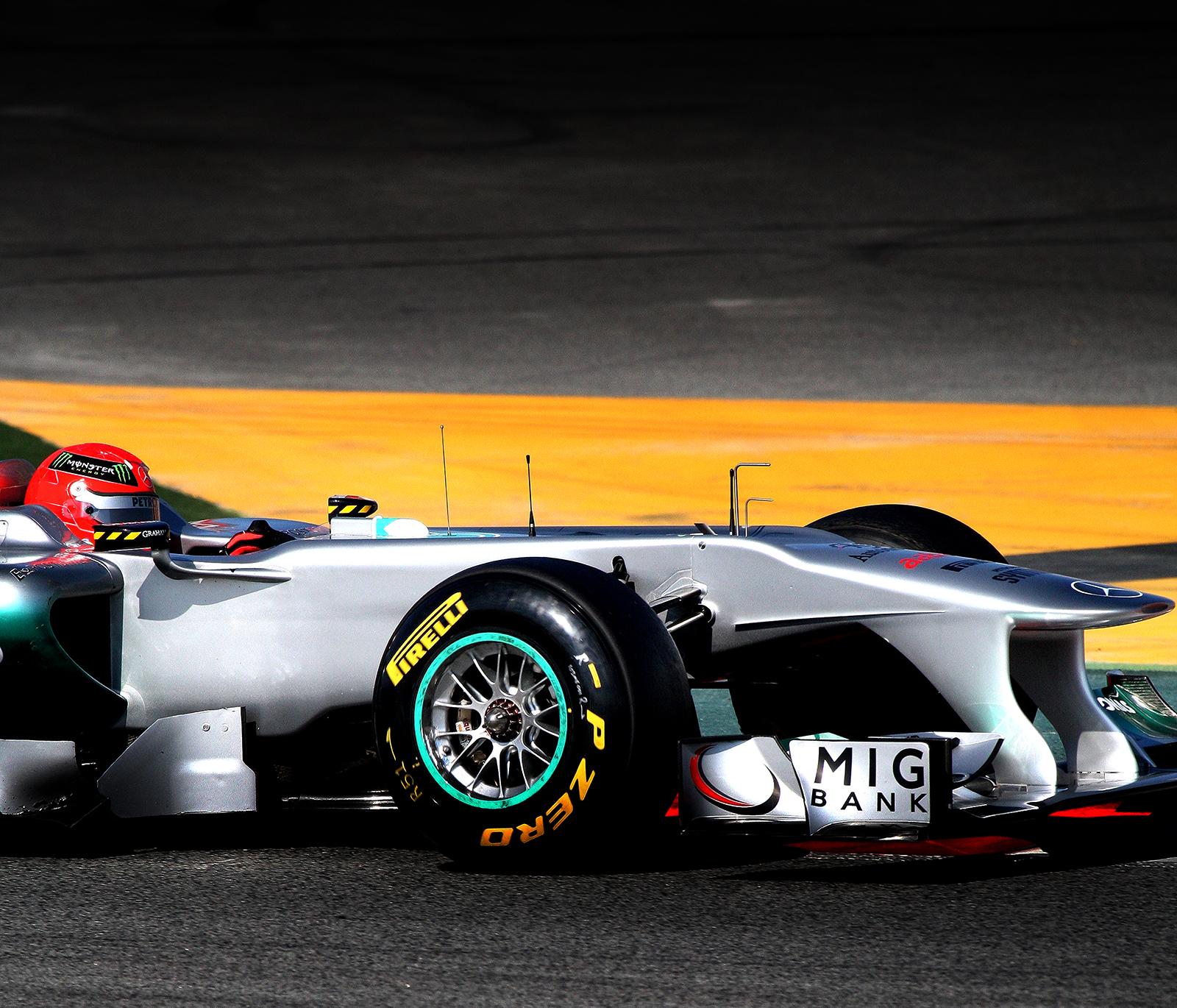 Last Dance 4- Michael Schumacher Formula 1 Mercedes, Red, Still life photo, Race - Black Figurative Photograph by Laurent Campus