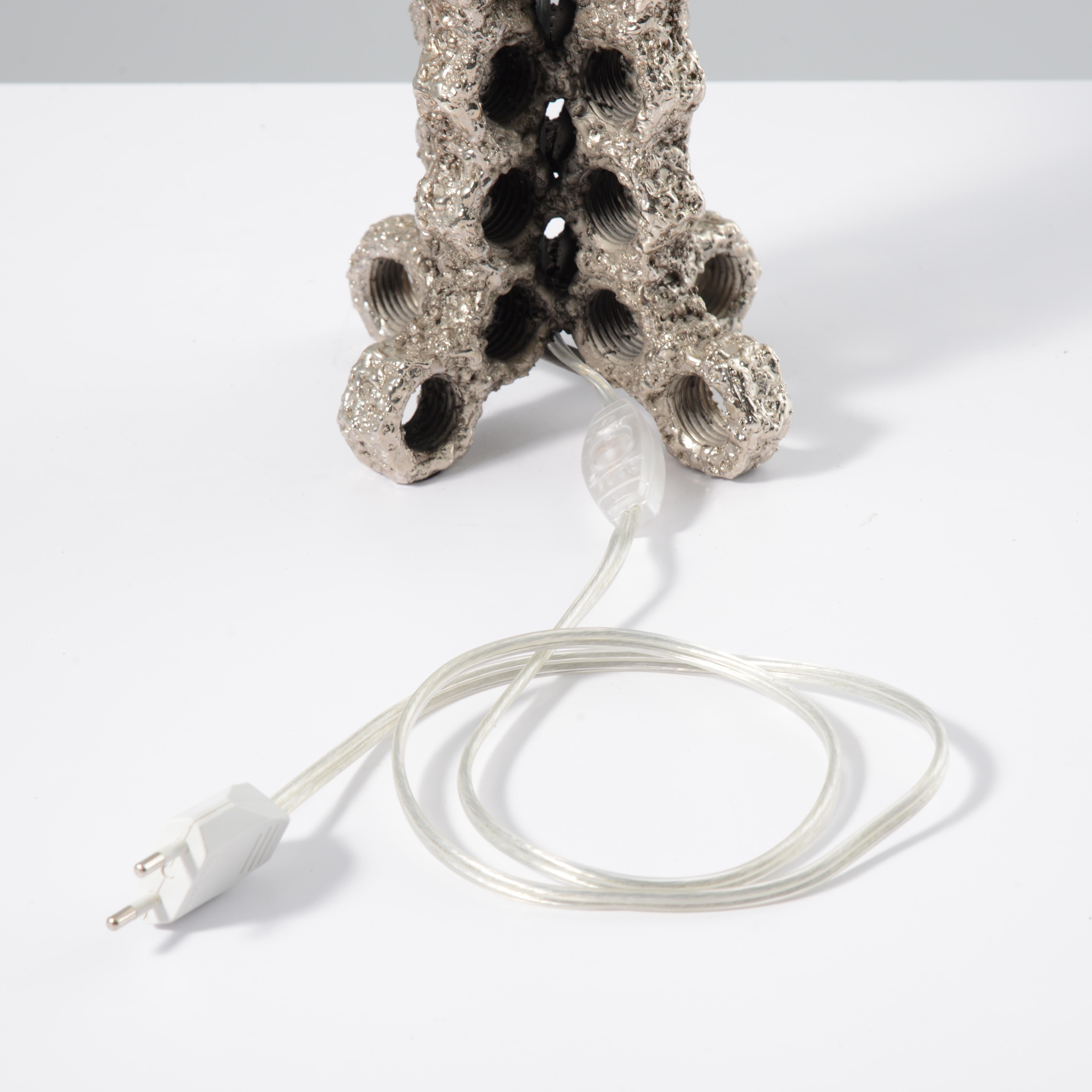 Plaqué argent Lampe Laurent Chauvat en vente