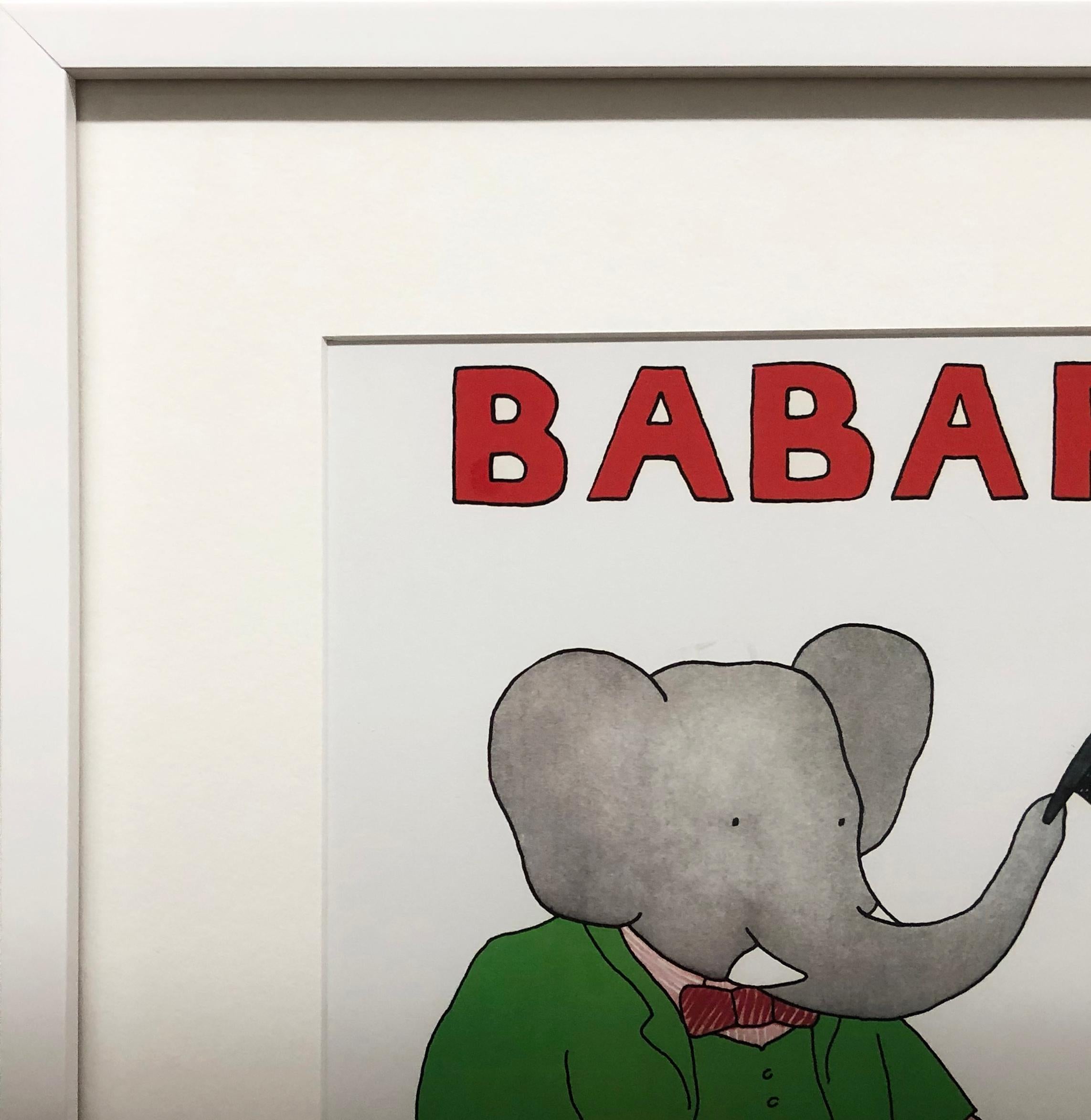 Brunhoff- Babar au Chapeau Animación Vintage - Print Contemporáneo de Laurent De Brunhoff
