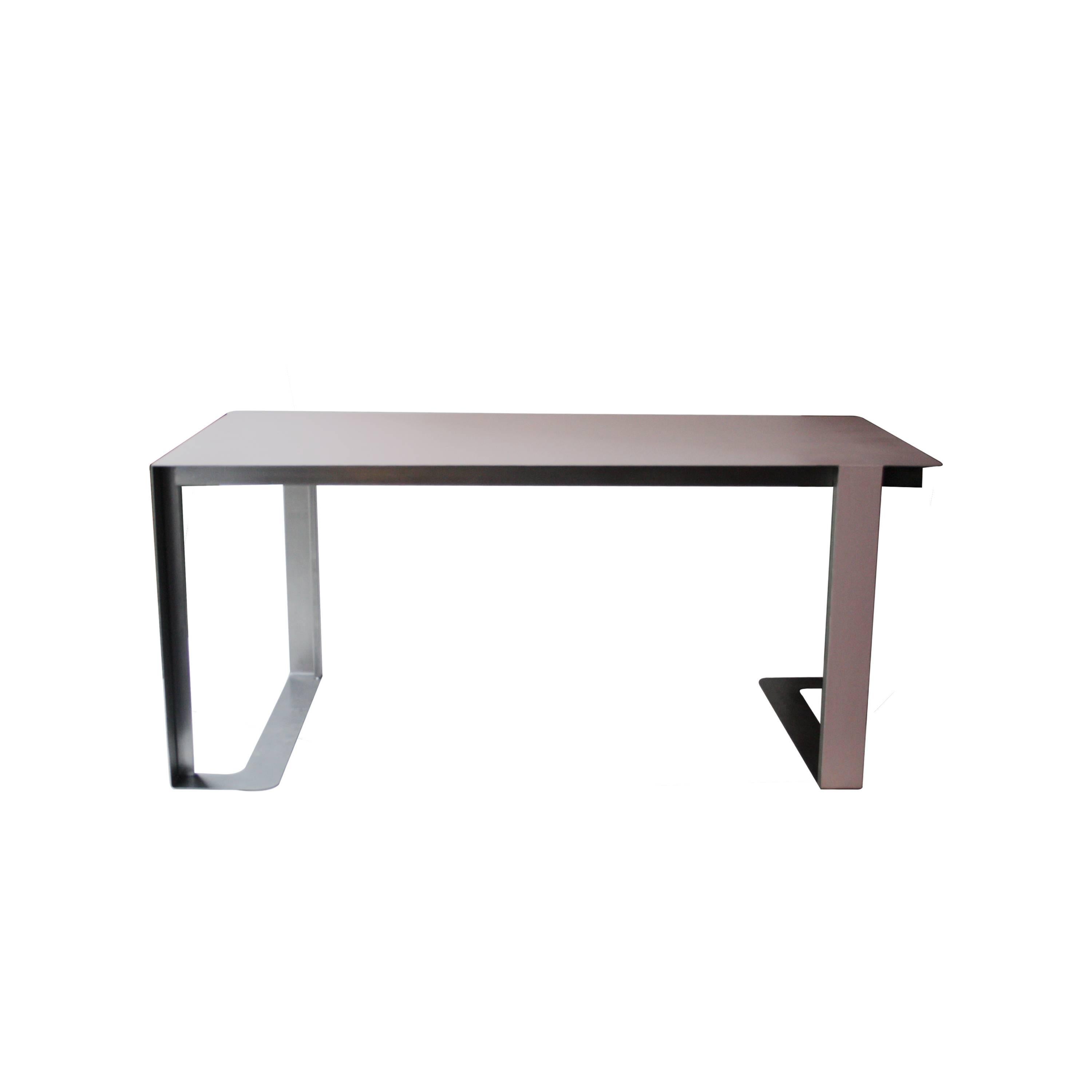 Laurent Dif Contemporary Rectangular Pink Steel French Dining Table, 2016 In New Condition In Madrid, ES