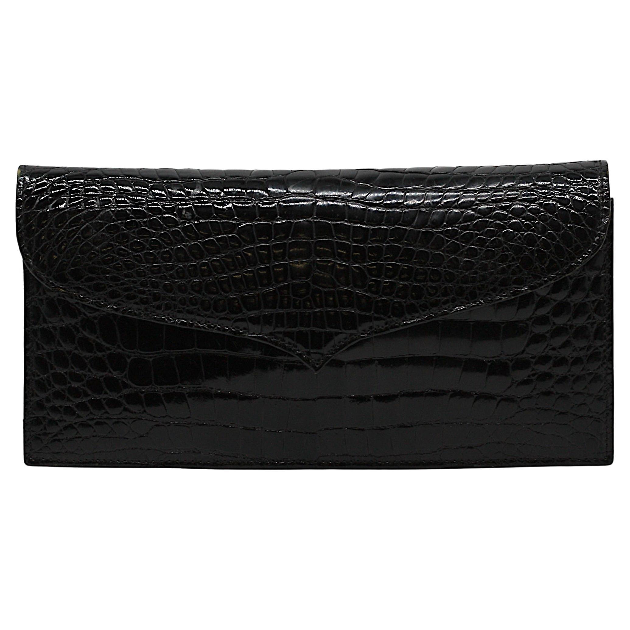 Laurent Effel Schwarze Alligator-Kupplung