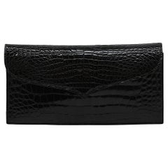 Pochette Laurent Effel in alligatore nero