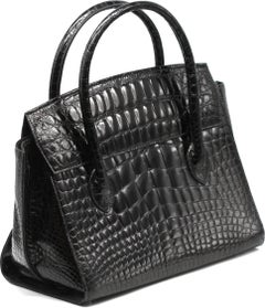 Laurent Effel Black Alligator Handbag