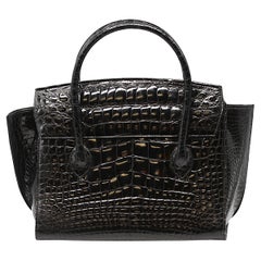 Borsa Laurent Effel in alligatore nero