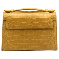 Laurent Effel Sienna Yellow Alligator Handbag