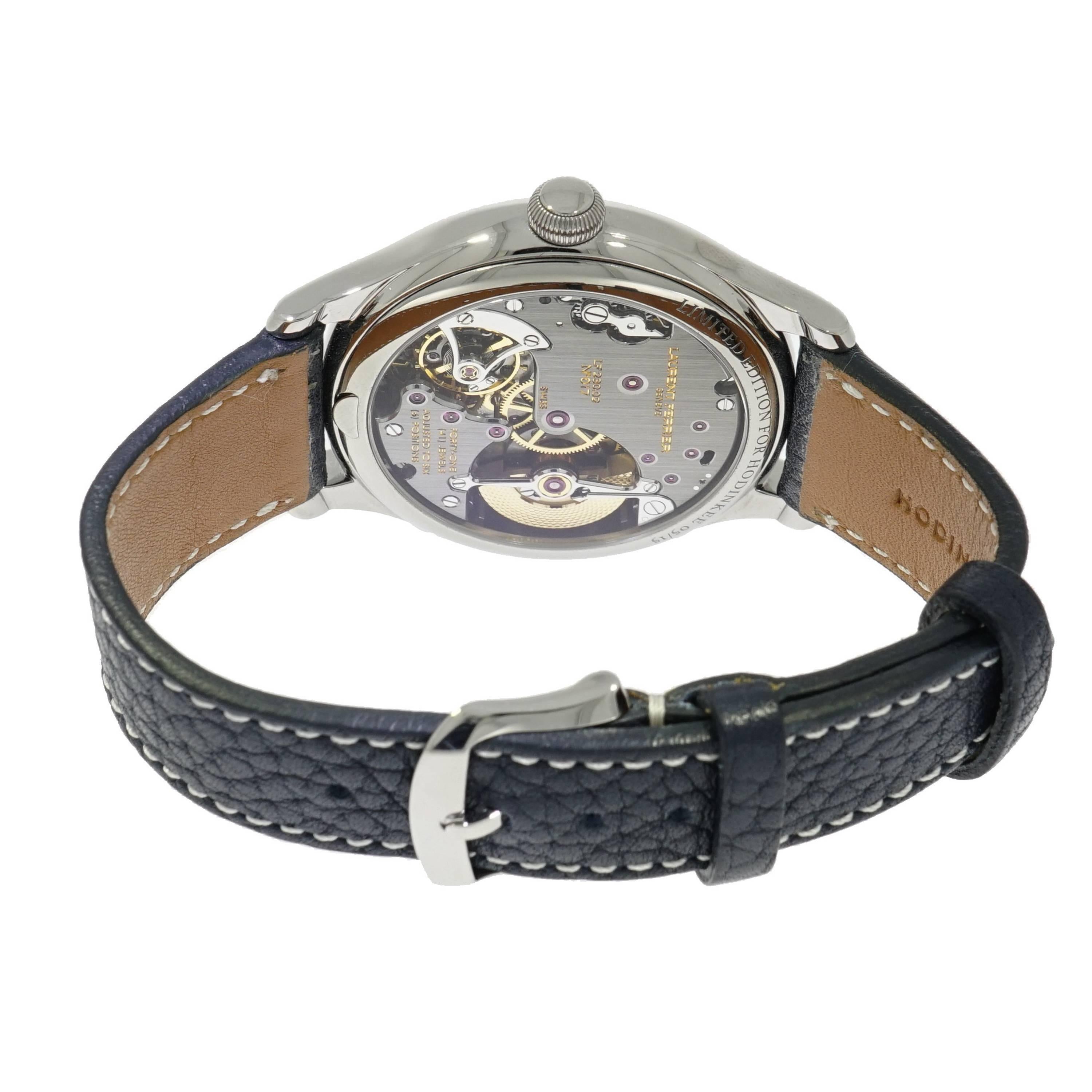 Modern Laurent Ferrier Titanium Galet Traveller Limited Edition Self-winding Wristwatch