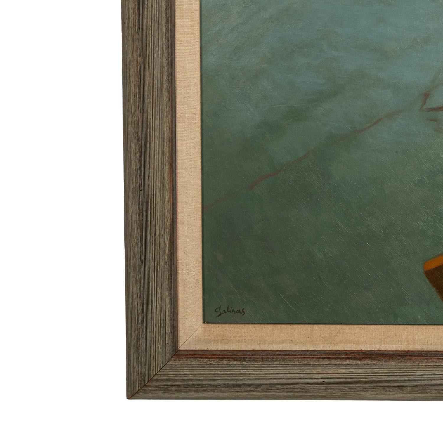Olio su tela francese modernista Barche al porto Laurent Marcel Salinas Picasso 1975 in vendita 10