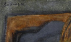 „Nature Morte avec Poisson Orange II“, signiertes Gemälde von Laurent Marcel Salinas