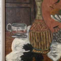 Oil on Canvas Still Life of Fruit. Signed and dated 1955.