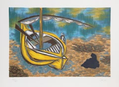 Bateau, litografía impresionista de Marcel Salinas