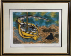 Vintage Bateau, Lithograph by Laurent Marcel Salinas