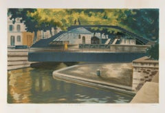 Canal, Lithographie von Laurent Marcel Salinas