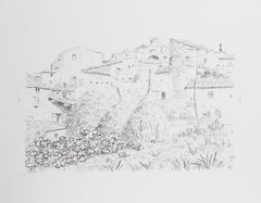 Villa Francesa II, Litografía Impresionista de Marcel Salinas