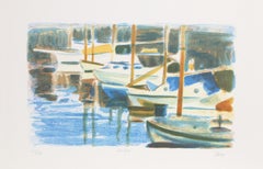 Harbor Study 1, Lithograph by Laurent Marcel Salinas