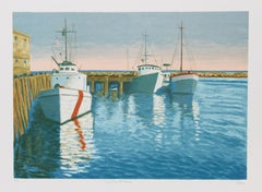 Provincetown - El puerto, litografía impresionista de Marcel Salinas