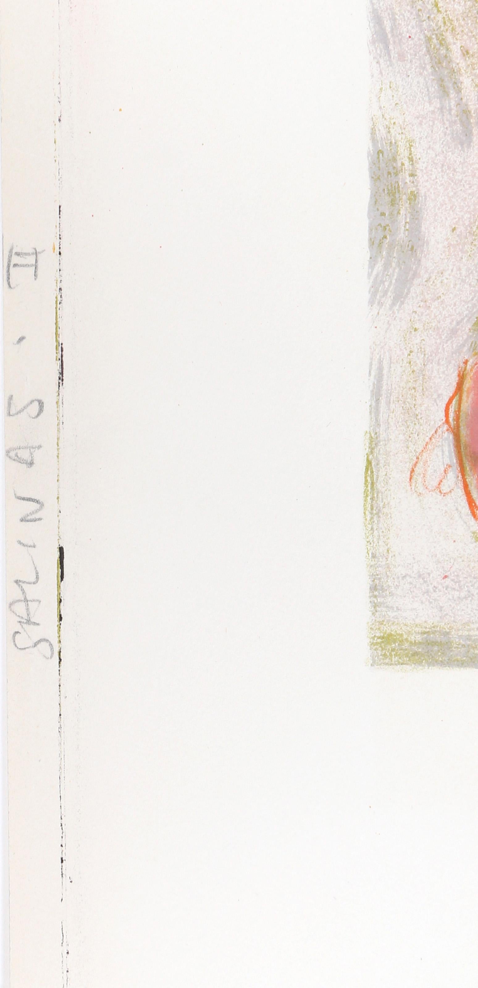Vase de Fleurs, Impressionist Lithograph by Marcel Salinas - Print by Laurent Marcel Salinas