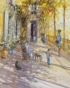 Lumière d' Eté en Provence Oil Painting on Canvas Impressionism Sunny In Stock