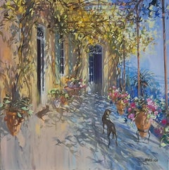 Notre Refuge en Soleil Oil Painting on Linen Canvas Light Sun In Stock