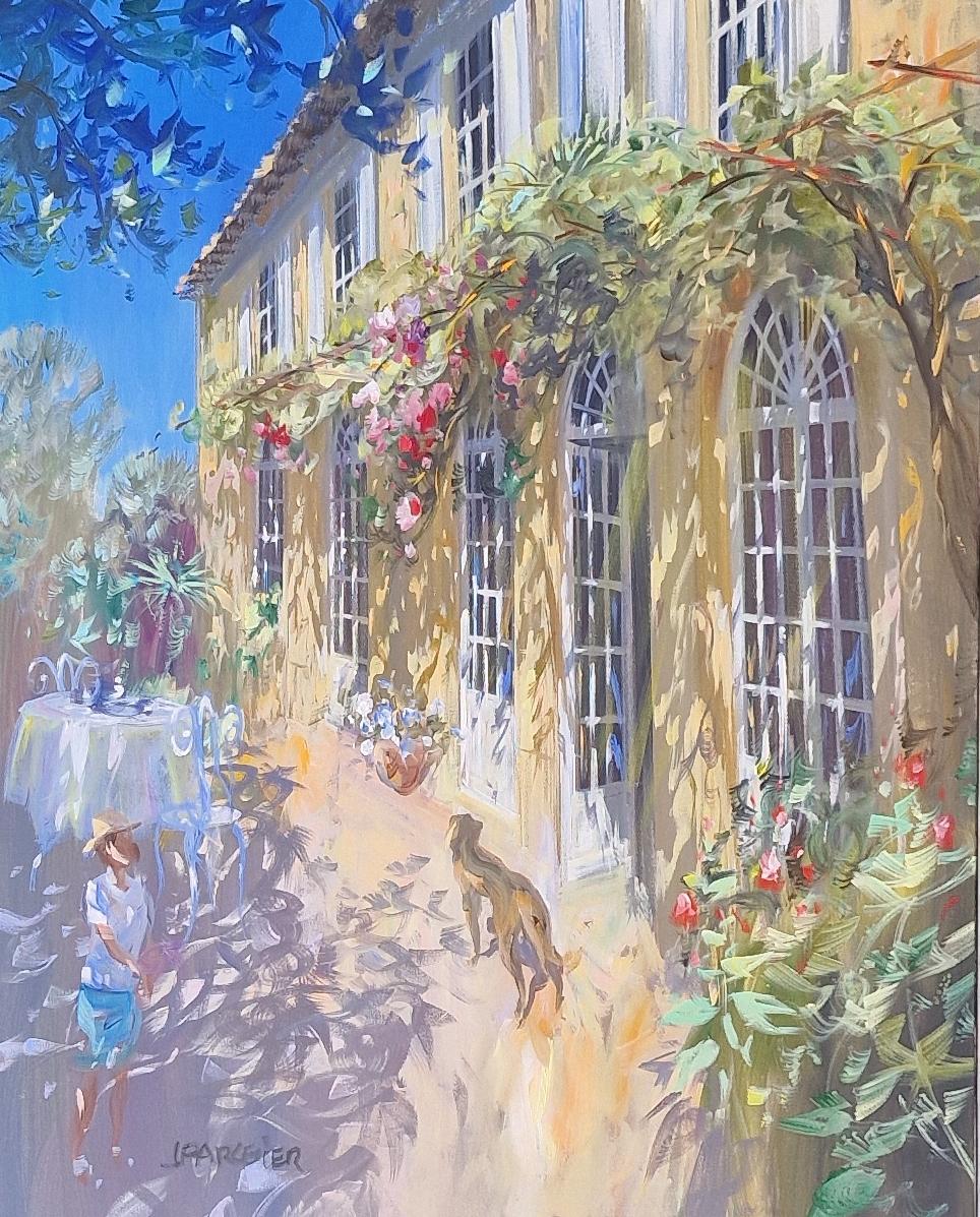 Soleil sur le Mas Oil Painting on Canvas Surrealism Sun Bright Colors In Stock