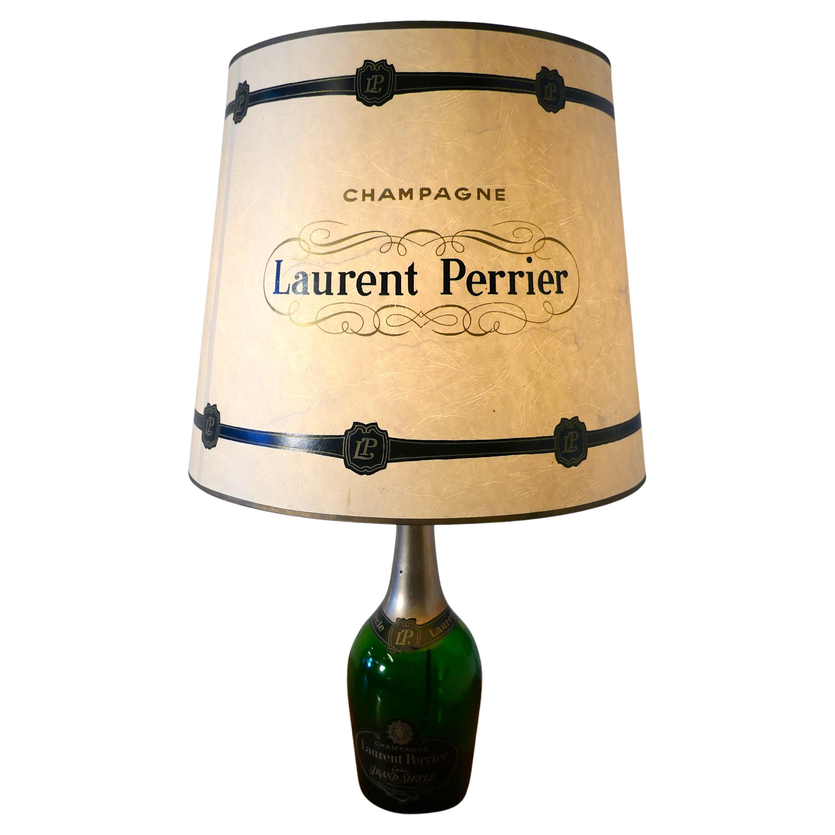 Laurent Perrier Champagne Cuveé Grand Siecle Black Label Advertising Table Lamp  For Sale