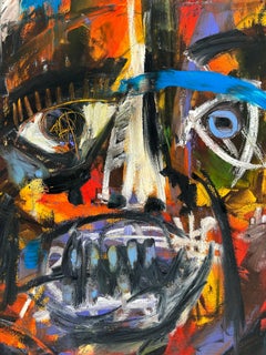 Pittura astratta su tela di Laurent Proneur, artista franco-americano