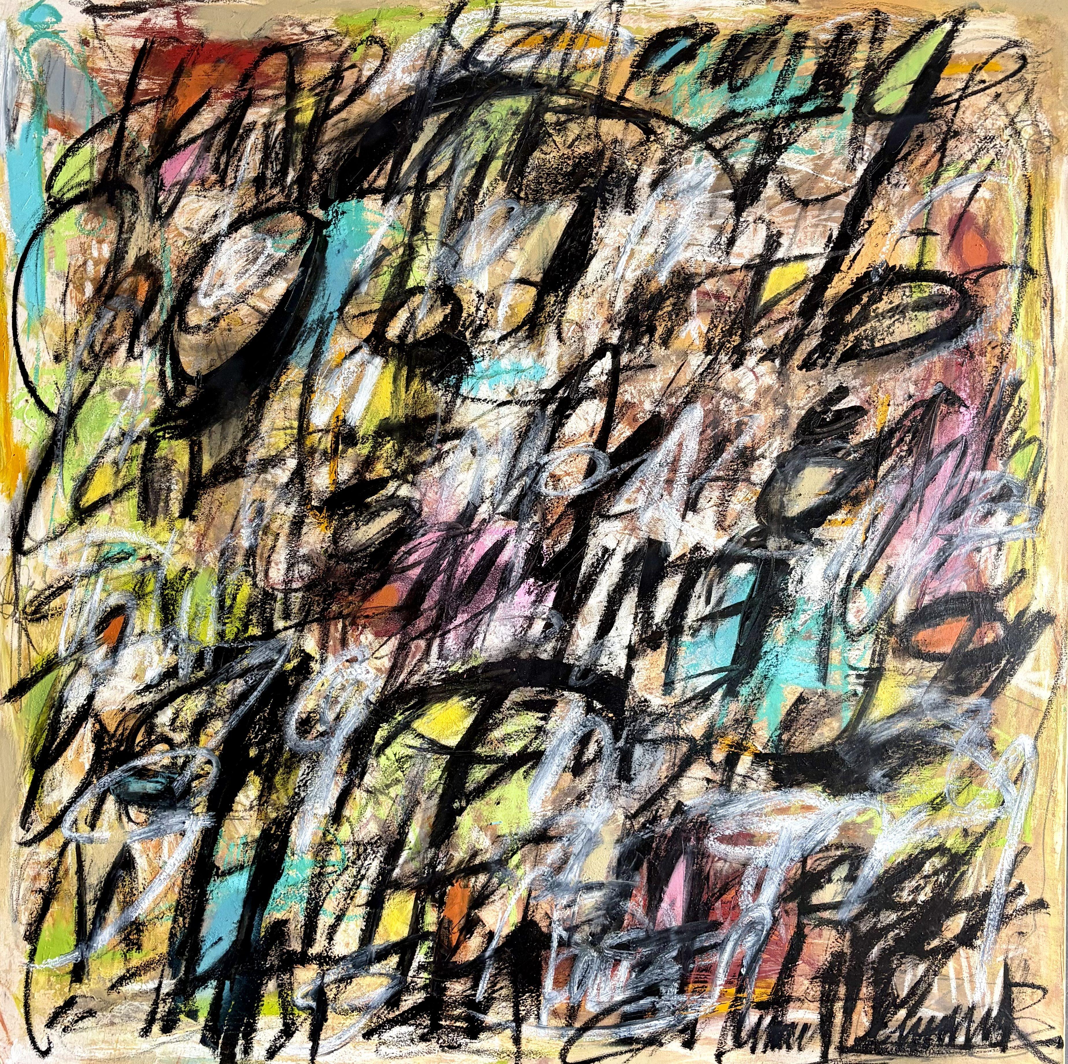 Laurent Proneur Abstract Painting - Abstract thoughts, Painting, Oil on Canvas