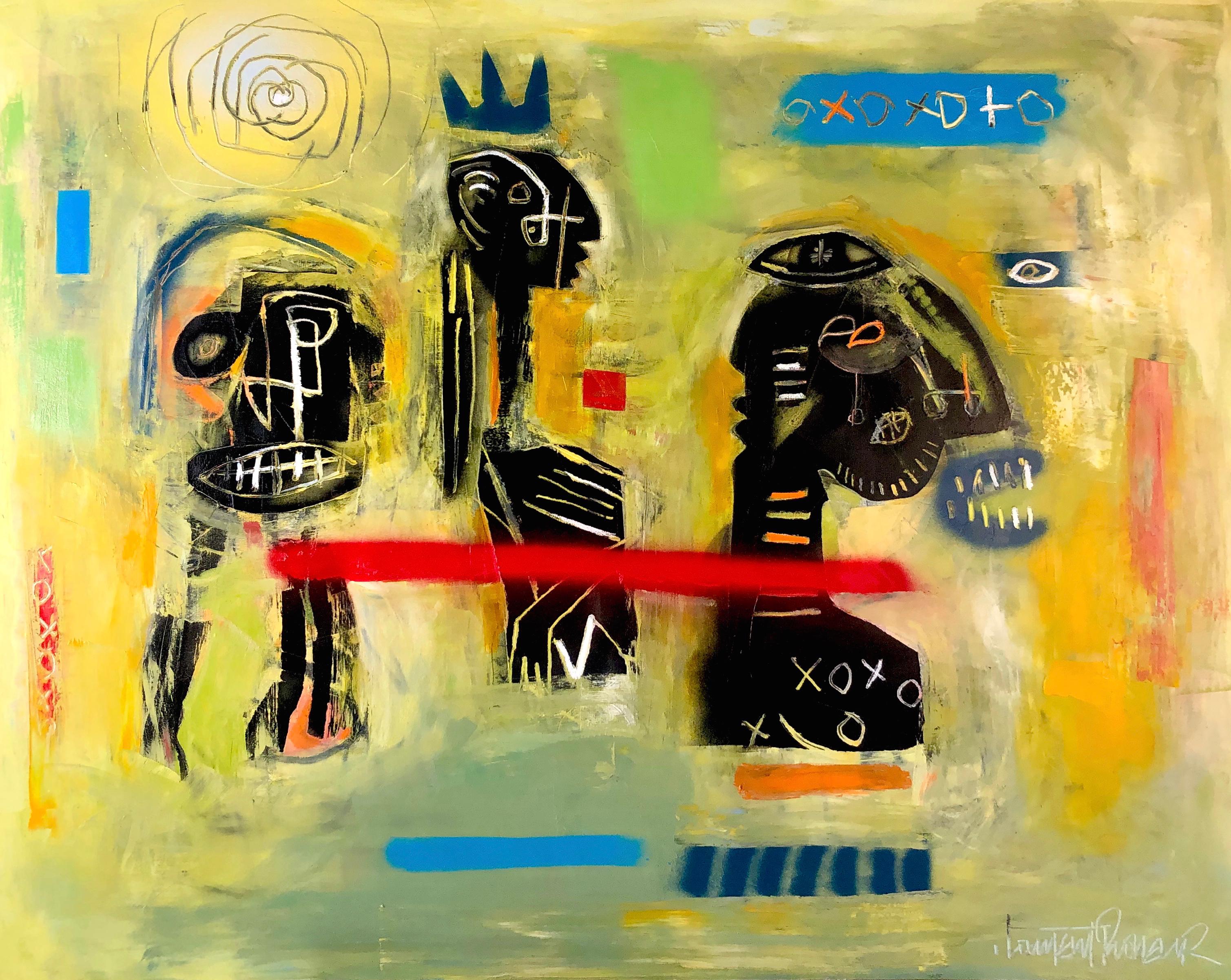 Laurent Proneur Portrait Painting – African negotiators