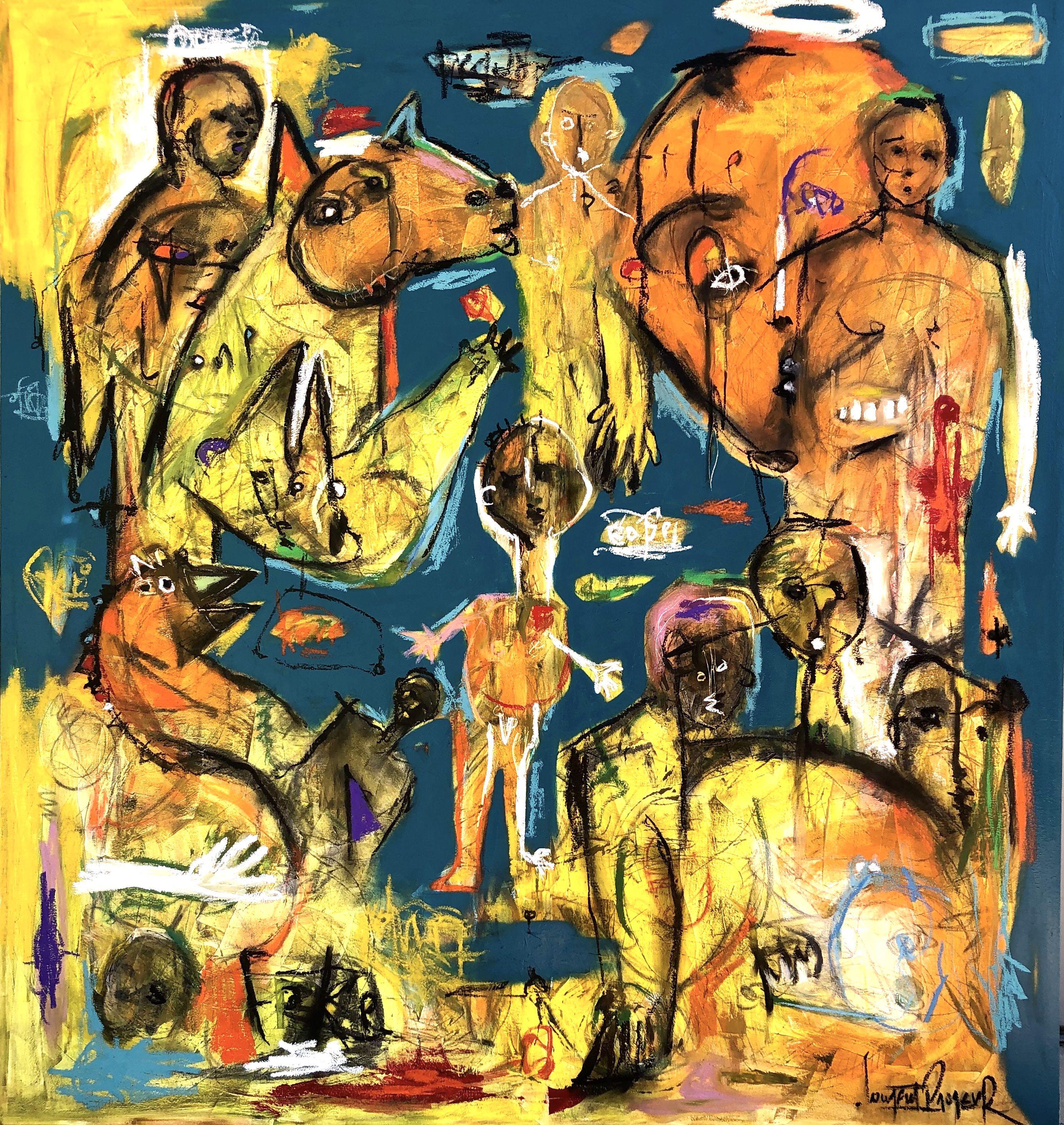 Demontiert, Gemälde, Öl auf Leinwand – Painting von Laurent Proneur
